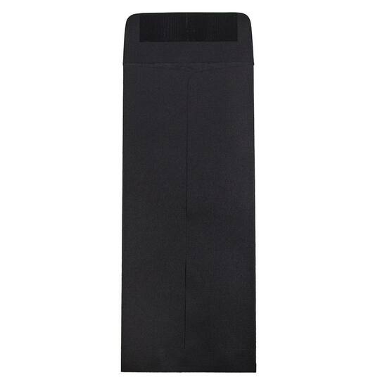 JAM Paper 4" x 9.5" Black Linen Policy Business Premium Envelopes